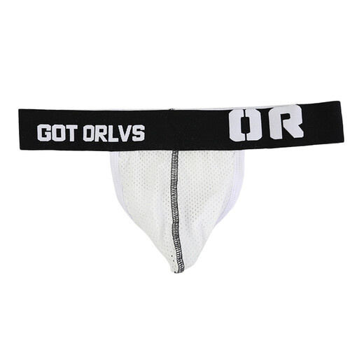 Please Confidential Shipping GAY Underwear Men's Strapless Thong Hollow See-through Mesh Exposed Buttocks T M 152 Mesh White