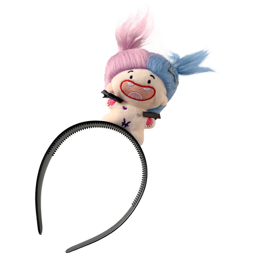 Beautiful princess, ugly, cute and funny hair hoop for women 2024 new creative headband for washing face and going out, universal fun hairpin headband 1# blue and purple Pisces headband