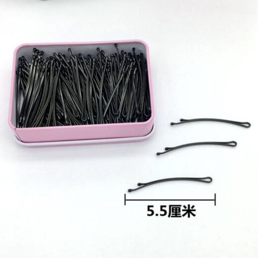 Qindu black curved hairpin thick one-word clip curved clip hairpin bangs clip side clip curved hairpin bag about 50 pieces curved clip 5.0 cm