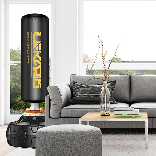 Bohui Boxing Sandbag Vertical Household Adult Tumbler Sandbag Children's Taekwondo Boxing Target Sanda Fighting Training Equipment 1.7 Meters Black Gold Horn Tendon Cushioning
