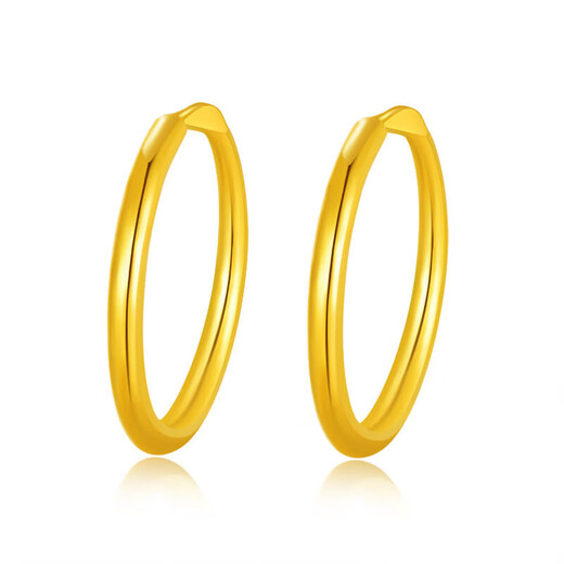 Gold and Silver Gold Earrings 999 Pure Gold Hoop Earrings Priced Birthday Gifts for Girlfriends Christmas Gifts Earrings The weight of the earrings will be refunded if the weight is higher, about 1g
