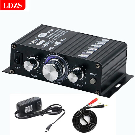 
LDZS new mini mini pure amplifier home computer audio 2.0 channel high-fidelity with Bluetooth amplifier set speaker BT888 (no Bluetooth model)