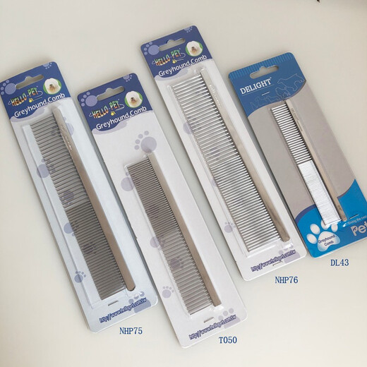 DELIGHT Pet Comb Cat and Dog Comb Ragdoll Cat Knotting Comb Teddy Bichon Dog Grooming Artifact Pulling Comb T050 Small Body Steel Comb-15cm