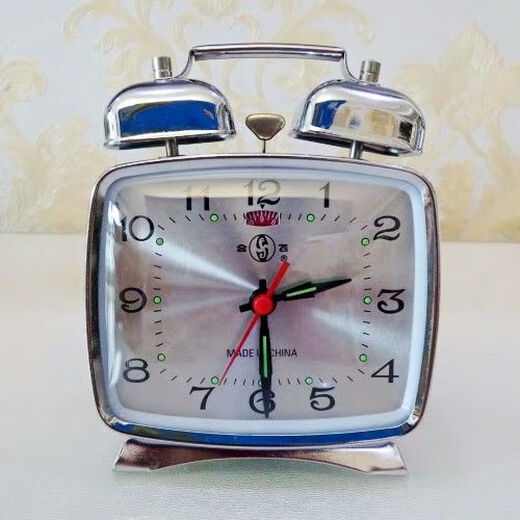 WCZ Mecánico despertador Mecánico Pure Mechanical Super gran volumen Hendeshoe Reloj Vintage Retro Retro Nostálgico Manual creativo Bobinado 867 Gold Mechanical Trompeta