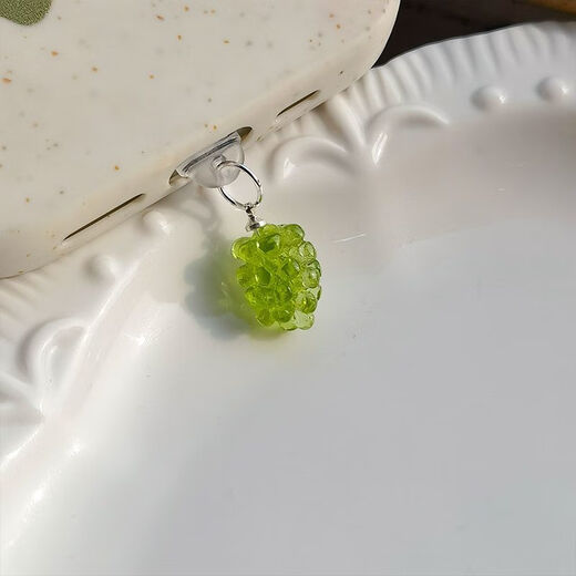 Ye Yu is suitable for the clear version of a green mobile phone dust plug, fashionable mobile phone accessories type-c Android Apple anti-dust universal main picture type-c (comes with anti-lost rope) 15 series also