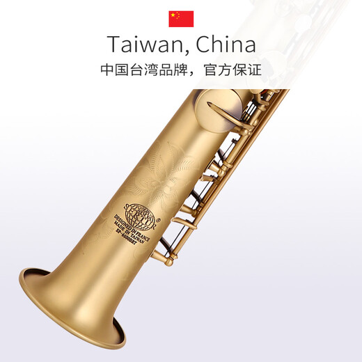 Salt soprano saxophone instrument professional playing B flat straight pipe SP-6600 imported copper material original from Taiwan antique bronze color