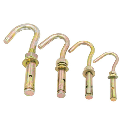 Hesdig JG-18 Colored zinc expansion hook Expansion hook Expansion screw hook Colored zinc expansion hook Screw hook Expansion bolt hook M8 (20 pieces) Beijing warehouse flash delivery