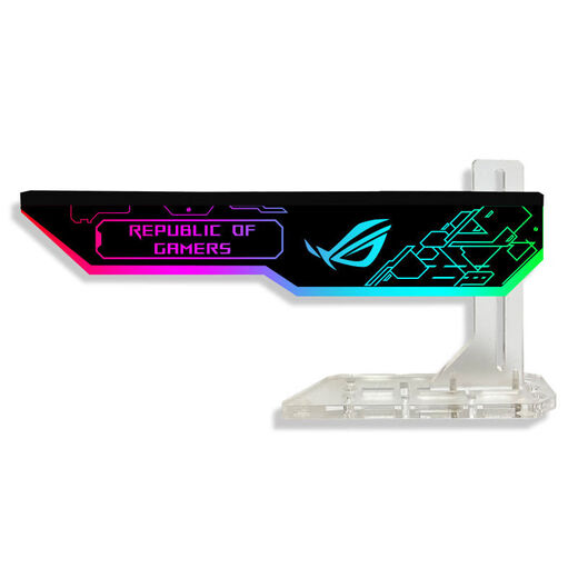 Computer graphics card bracket 5V3-pin ARGB divine light synchronized light-emitting board decoration thousand Jin Jin is equal to 0.5 kg Top vertical support rod New vertical plate white ARGB interface Colorful pattern
