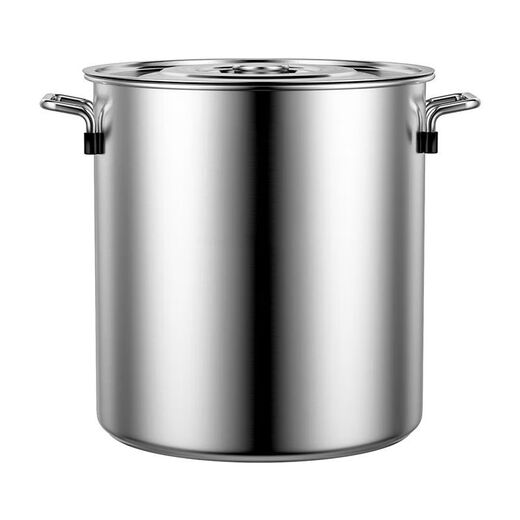 Commercial extra thick stainless steel barrel round barrel household large capacity soup pot water storage barrel oil barrel stewed meat pot street stall soup barrel thickened soup barrel 30*40