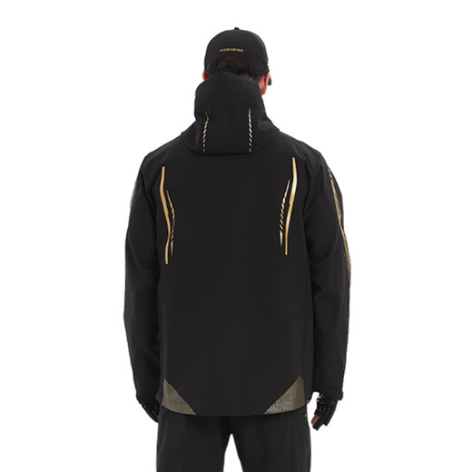 Wind Hunter fishing suit waterproof autumn and winter men's three-in-one assault lure suit professional outdoor rainproof high-end rock fishing suit black wave chasing full body 4-piece suit (down pants) 4XL