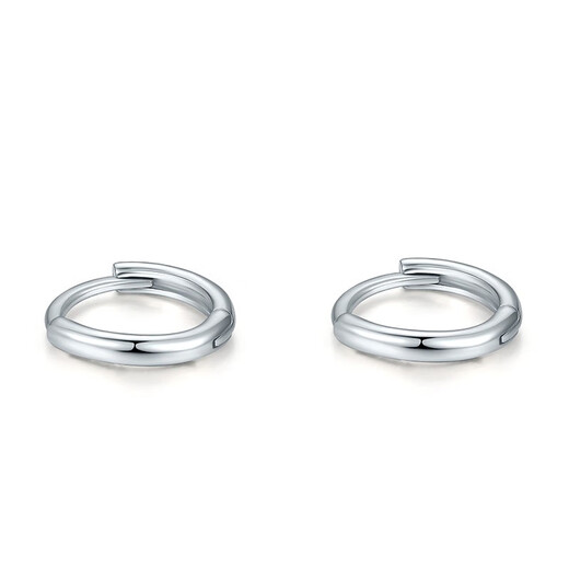 Liuguifu Jewelry Hoop Earrings Platinum PT950 Earrings Earrings Earrings Women's Priced Birthday Gift 0.90g