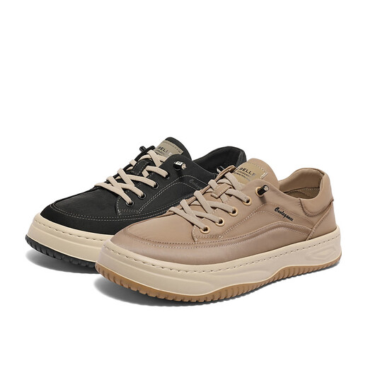 Belle versatile breathable cloth shoes for men's new lightweight outdoor walking casual shoes A1463BM4 apricot color 41 (255mm)