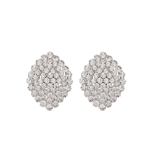 Idel's high-end exaggerated large earrings for women, fashionable and personalized internet celebrity earrings, elegant and atmospheric earrings, rhinestone oval earrings E0002
