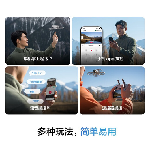 大疆（DJI）Flip无人机掌上Vlog 飞行相机 4K高清露营旅行航拍无人机新手入门无人机迷你便携跟拍小型vlog Flip带屏遥控器（双电套装） 【超级推荐 】随心换两年版（499元） 官方标配
