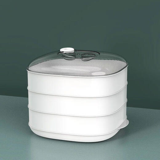 Suitable for Galanz microwave steamer special heating steam box household steam box food grade thickened steamer with lid two layers thick transparent white