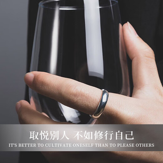 China Gold S990 Pure Silver Freedom Ring Men's Ring Single Tail Ring Practical Birthday Gift for Boys to Give to Boyfriend Romantic Rose Gift Box *Shipping from Yagura* Same day/next day delivery