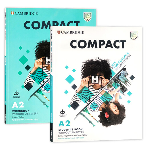 剑桥KET:Compact Key for Schools A2 课本+练习册+在线账号 （剑桥大学出版社）剑桥KET备考 英文原版进口
