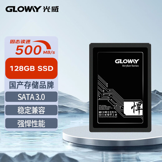 光威（Gloway）128GB SSD固态硬盘 SATA 3.0 500MB/s 笔记本/台式机通用 悍将系列