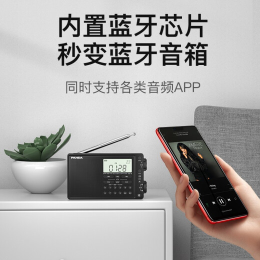Panda (Panda) 6218 Bluetooth importiertes Chip-Radio-Vollband-Tragbare Karte für ältere Menschen wieder aufladbarer Akku für ältere Menschen Special Lithium Battery Halbleiter offizieller Standard + 32G Speicherkartenstandard