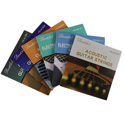 DANCHET Classic Folk Guitar Strings Electric Guitar Classical Guitar Strings Set of 6 Rust-proof Strings Guitar String Accessories Folk-Classic Blue Style-A103 Set