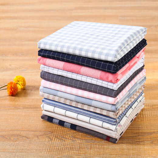 Yitaode washed cotton fabric cotton sheet fabric baby quilt cover summer cool quilt bedding ins curtain decoration furniture cover black and white small plaid