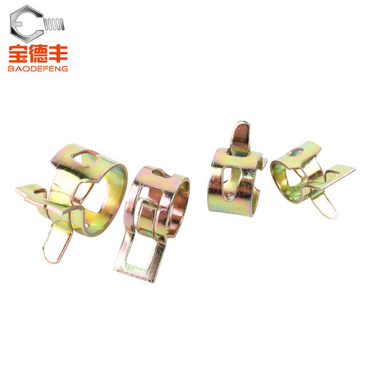 宝德丰弹性卡箍钢带型环箍弹簧钢卡管夹手捏喉箍水管油管箍锰钢卡子Q673 M7.5x8x0.6(50个)