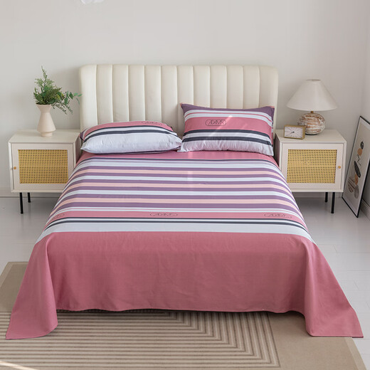 Zhiruhua Pure Cotton Bedding Single-piece Cotton Thickened Bedding Single Student Dormitory Single Summer Old Coarse Clothing Mat First Secret - Powder 120x230cm Single-piece Bedding