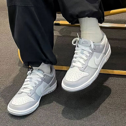 Nike Nike Women's Shoes New Summer Dunk Low Classic Retro Skateboard Shoes Zapatos casuales zapatos deportivos DH9765-001 Blanco Gris 39