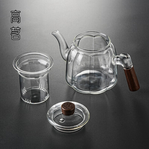 Gaoming glass teapot for household high-temperature filter teapot large-capacity high-end teapot for boiling water and teapot