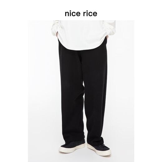 
nice rice good rice r. Series 500G cotton straight-tube casual trousers [same style in the mall] NCQ12027 blue mud grey (500g) S