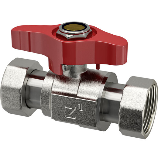 
ZANLUTONG (ZANLUTONG) live ball valve 4 minutes 6 minutes 1 inch full copper double inner wire inner and outer wire valve water pipe switch gas direct tap water dark gray 12161/2 red handle