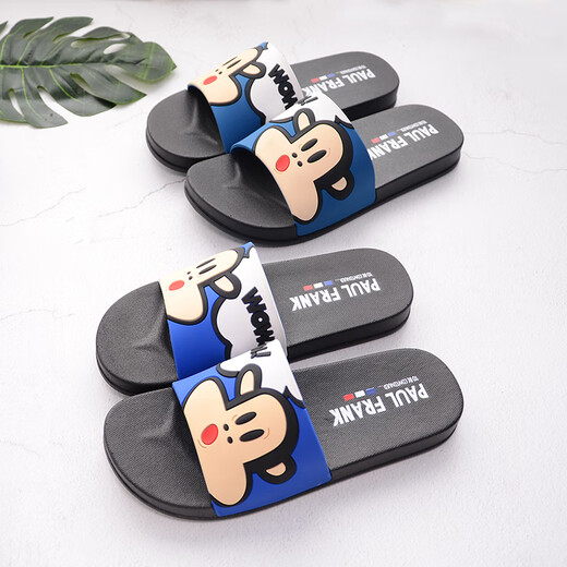 paul frank big mouth monkey sandals summer men's home thick sole flooring wear-resistant and stymie feel four seasons casual sandals PF6218 Sky Blue 37 suitable for daily wear 35/36