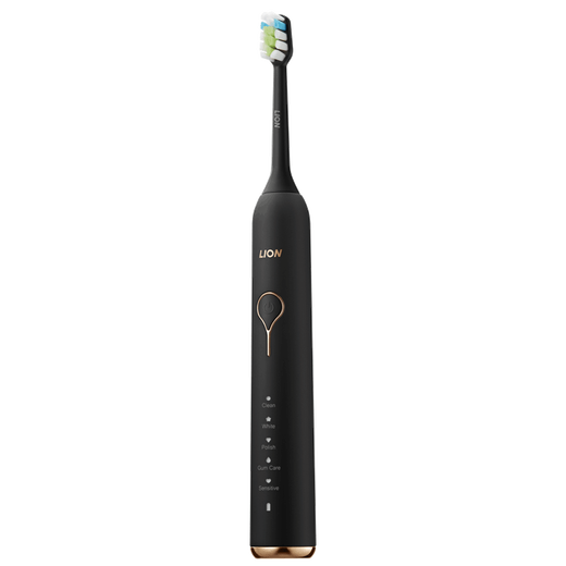 Lion SMARTKEY Sonic Vibration Electric Toothbrush Waterproof Rechargeable Couple 1 Body + 2 Brush Heads Magnetic Levitation Electric Toothbrush 1 Extremely Black