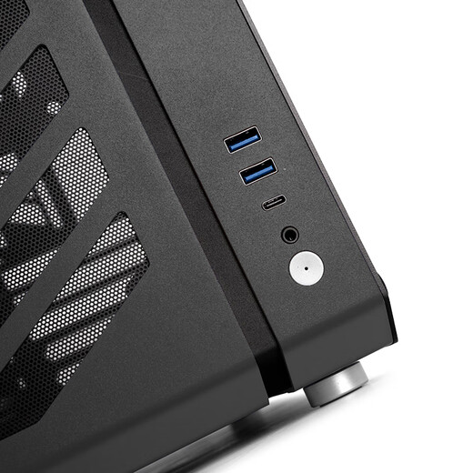 方糖机械大师 酷方C34Pro   小型ATX/EATX主板 支持360水冷 台式侧透 便携桌面方案 铝合金 便携 手提机箱 典雅黑AIR版