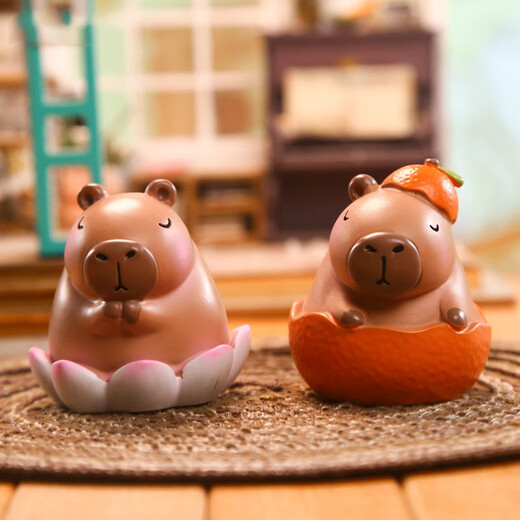 SHANPO (SHANPO) girls birthday gift practical niche high-end Capibala blind box capybara hand desk table decoration small ornaments Capibala blind box 8 non-duplicate