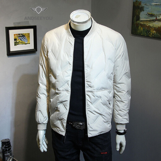 Andseeyou Brand Men's Down Jacket New Winter Winter Landy y Handsome Casual Chaqueta juvenil Down Top Boutique Men's Clothing WSY-Y9856 Black M