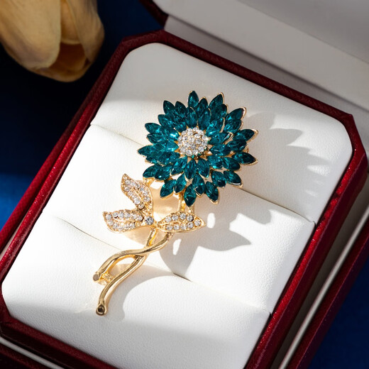 MIEG Fashion Versatile Exquisite Sunflower Brooch Women's High-End Niche Corsage Temperament Clothes Accessories Mom Gift Pink