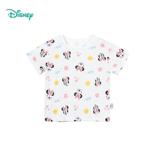Disney Children's Clothing Boys 'T-Shirt Disney Baby Serie Cartoon Komfortable atmungsaktive kurzärmelige T-Shirt 212S1502 Weißer Hintergrund Reis 140
