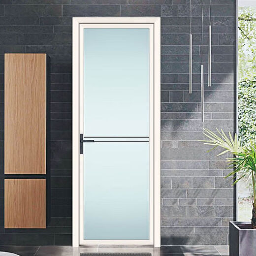 维诺亚定制中窄平开门化玻璃门铝合金卫生间门浴室厨房门单门简约实用 肌肤黑 1.0单包