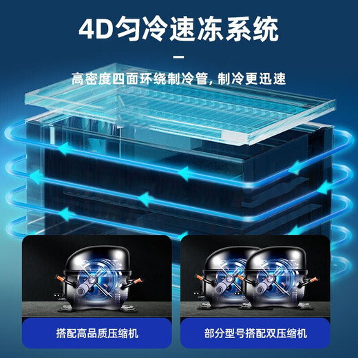 Suiling (SUILING) commercial freezer large capacity refrigerator, refrigeration freezer conversion, kitchen refrigerator, fresh cabinet, supermarket ice cream cabinet, horizontal refrigerator, single temperature refrigeration and freezer conversion refrigerator, BD-728 [Consultation discount]