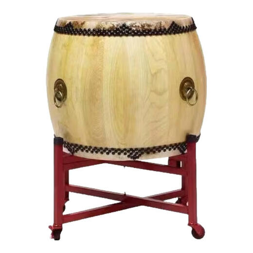 
Shendu Tangyun Big Drum Cowhide Big Drum Chun Wood White Stubble Drum Log Wood War Drum Adult Big Drum Yellow Cowhide Drum Taoist Temple Drum 18-inch high yellow cowhide + three-color square scarf + drum stand
