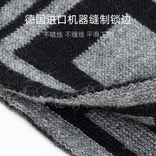 瓦罗澜男士围巾冬季加厚保暖高档百搭羊毛送男友生日礼物韩版简约学生潮 WA-7777咖色