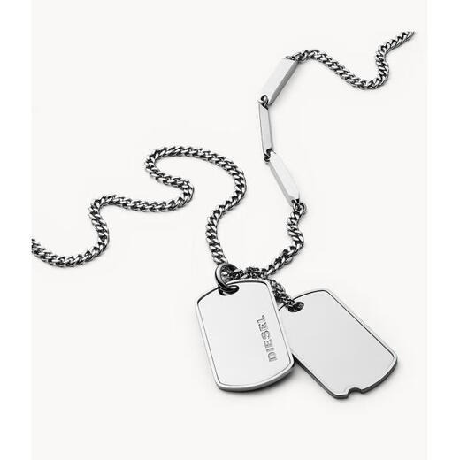 Collar de hombres diesel Accesorios de moda simples de moda DX11730 Regalo de San Valentín Regalo Silver/Steel OS de acero