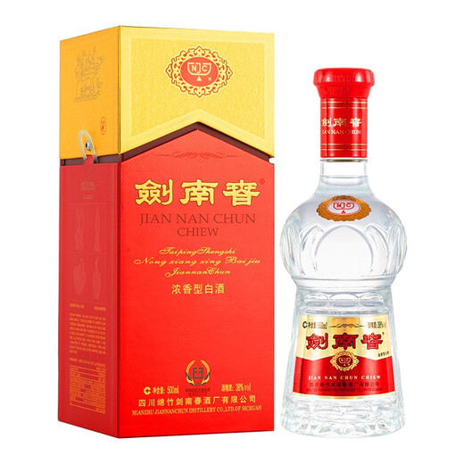剑南春 水晶剑 38度 500ml*6瓶 整箱装 浓香型白酒 低度水晶剑