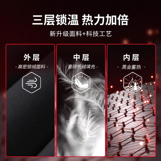 Langsha 90 white duck down down pants women's new high-waisted slimming plus velvet thickening windproof leggings minus 40 degrees cold-proof cotton pants 90 duck down black gold model cold resistance minus 30 XL suitable for 120-140 Jin Jin equals 0.5 kg