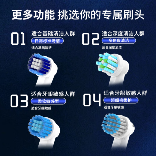 Dong Niron Adaptado a Braun Ole B/Oralb Head de cepillo de dientes eléctrico D12/D16/D100/P2000/P4000/3709 Cabezal de reemplazo 8 Normas de calidad originales + Angeles de ángulo múltiple