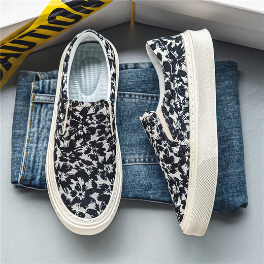 Dkcci viejos zapatos de tela Beijing zapatos de tela informal ligero y transpirable para hombres un pie pedaling zapatos casuales perezosos hombres negros 42