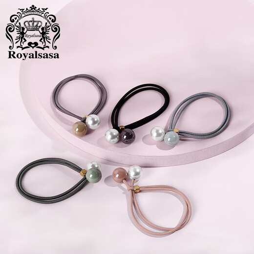 Royal sasa royal salsa headdress candy-colored hair rope hair tie 5-piece set to tie hair rubber band does not hurt the hair rope hair accessories ponytail