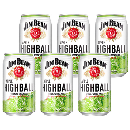 Jim Beam Jim Beam lemon original apple flavor whiskey pre-mixed cocktail HIGHBALL Japanese liquor apple flavor 350ml*6 cans