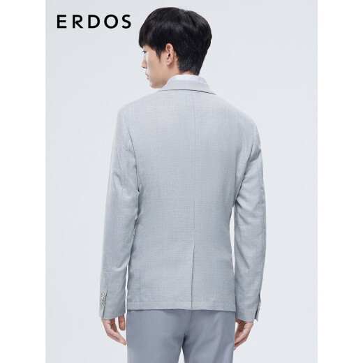 ERDOS Spring and Summer Urban Lightweight Series Bicycle Suit Men's Suit Single Breasted Jacket Wool Light Gray XL 180/100A